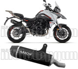Système D'Échappement Homologué Au Niveau Sonore Indy-Race Evo Aluminium Noir Carbon - Arrow Special Parts Compatible Avec Benelli Trk 702 - X (2023-2024)