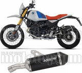 Système D'Échappement Homologué Au Niveau Sonore Explorer Aluminium Noir Embout Carby - Arrow Special Parts Compatible Avec Bmw R12 G - S (2025-2026)