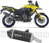 Système D'Échappement Homologué Au Niveau Sonore Explorer Aluminium Noir Embout Carby - Arrow Special Parts Compatible Avec Suzuki V-Strom 800 De (2025-2026)