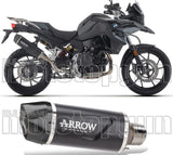Système D'Échappement Homologué Au Niveau Sonore Indy-Race Evo Aluminium Noir Carbon - Arrow Special Parts Compatible Avec Bmw F 800 Gs (2024-2026)