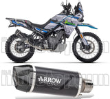 Système D'Échappement Homologué Au Niveau Sonore Indy-Race Evo Aluminium Noir Carbon - Arrow Special Parts Compatible Avec Cfmoto 450 Mt (2024)
