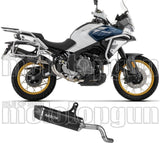 Système D'Échappement Homologué Au Niveau Sonore Indy-Race Evo Aluminium Noir Embout Carby - Arrow Special Parts Compatible Avec Cfmoto 700 Mt Adventure (2025-2026)