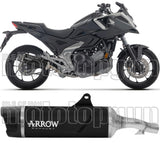 Système D'Échappement Homologué Au Niveau Sonore Indy-Race Evo Aluminium Noir Embout Carby - Arrow Special Parts Compatible Avec Honda Nc 750 X (2025-2026)