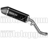 Échappement Sans Homologation Sonore Indy-Race Evo Aluminium Noir Embout Carby - Arrow Special Parts Compatible Avec Kawasaki Kle 500 (2026)