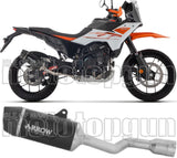 Système D'Échappement Homologué Au Niveau Sonore Indy-Race Evo Aluminium Noir Embout Carby - Arrow Special Parts Compatible Avec Ktm 390 Adventure X (2025-2026)