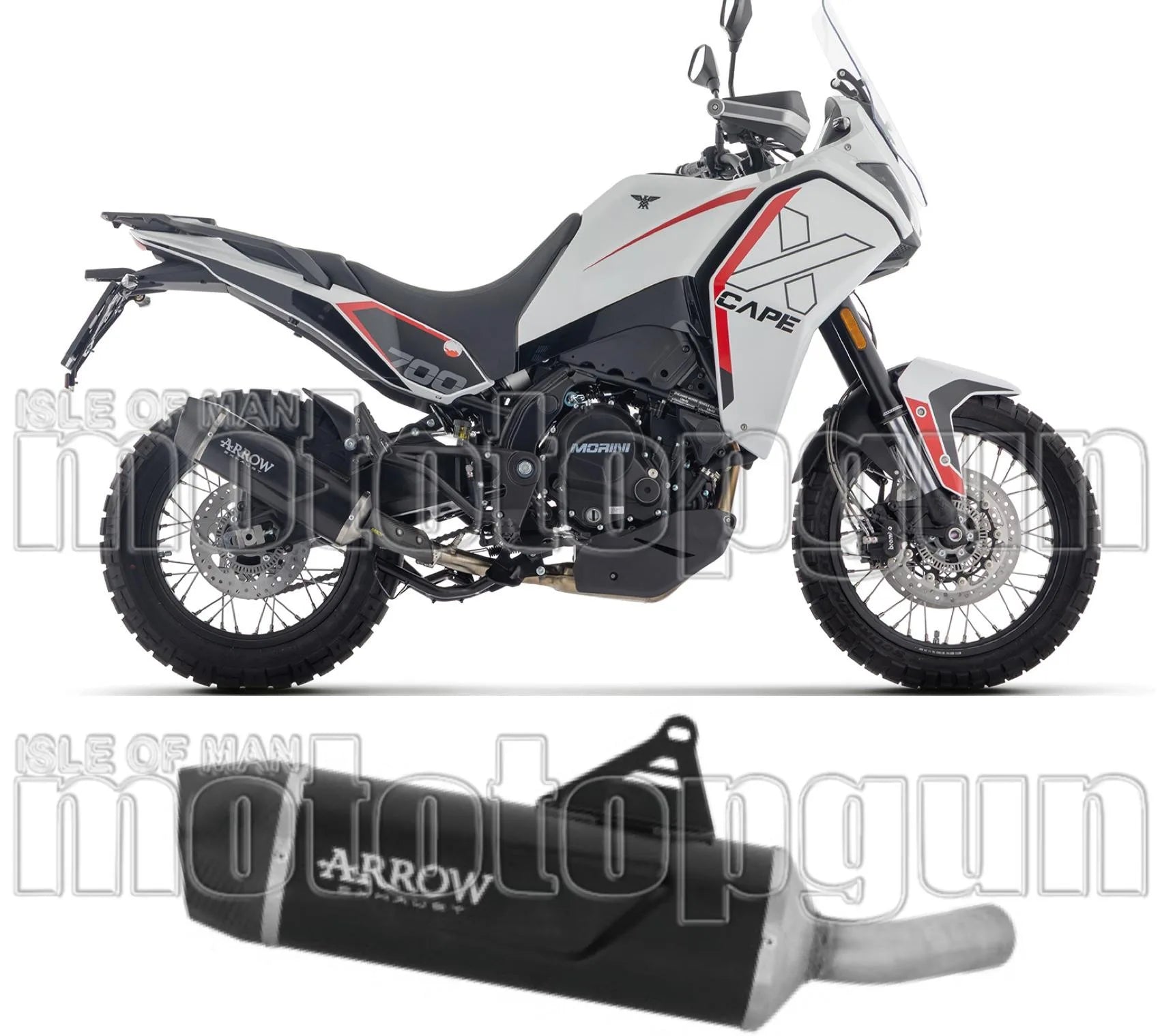 Système D'Échappement Homologué Au Niveau Sonore Indy-Race Evo Aluminium Embout Acier - Arrow Special Parts Compatible Avec Moto Morini X-Cape 700 (2025-2026)
