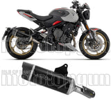 Exhaust Tip With Noise Certification Indy-Race Evo Black Aluminium Carby End Cap - Arrow Special Parts Compatible With Triumph Trident 800 (2026)