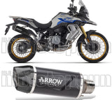 Système D'Échappement Homologué Au Niveau Sonore Indy-Race Evo Aluminium Noir Carbon - Arrow Special Parts Compatible Avec Voge Valico 900 Dsx (2024)