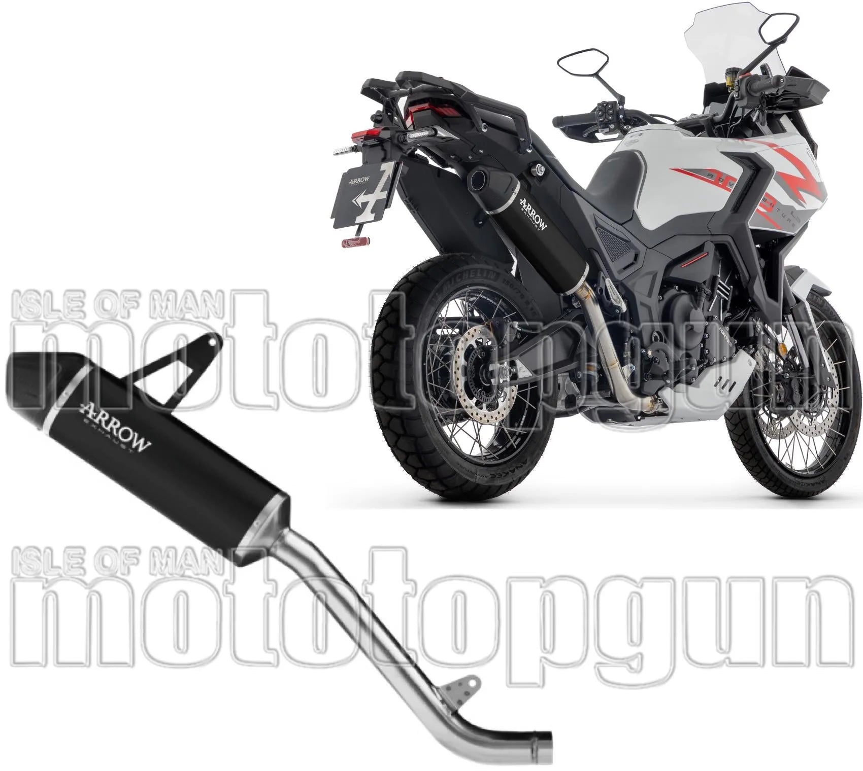 Système D'Échappement Homologué Au Niveau Sonore Indy-Race Evo Aluminium Noir Embout Carby - Arrow Special Parts Compatible Avec Zontes Zt 703 F (2025-2026)