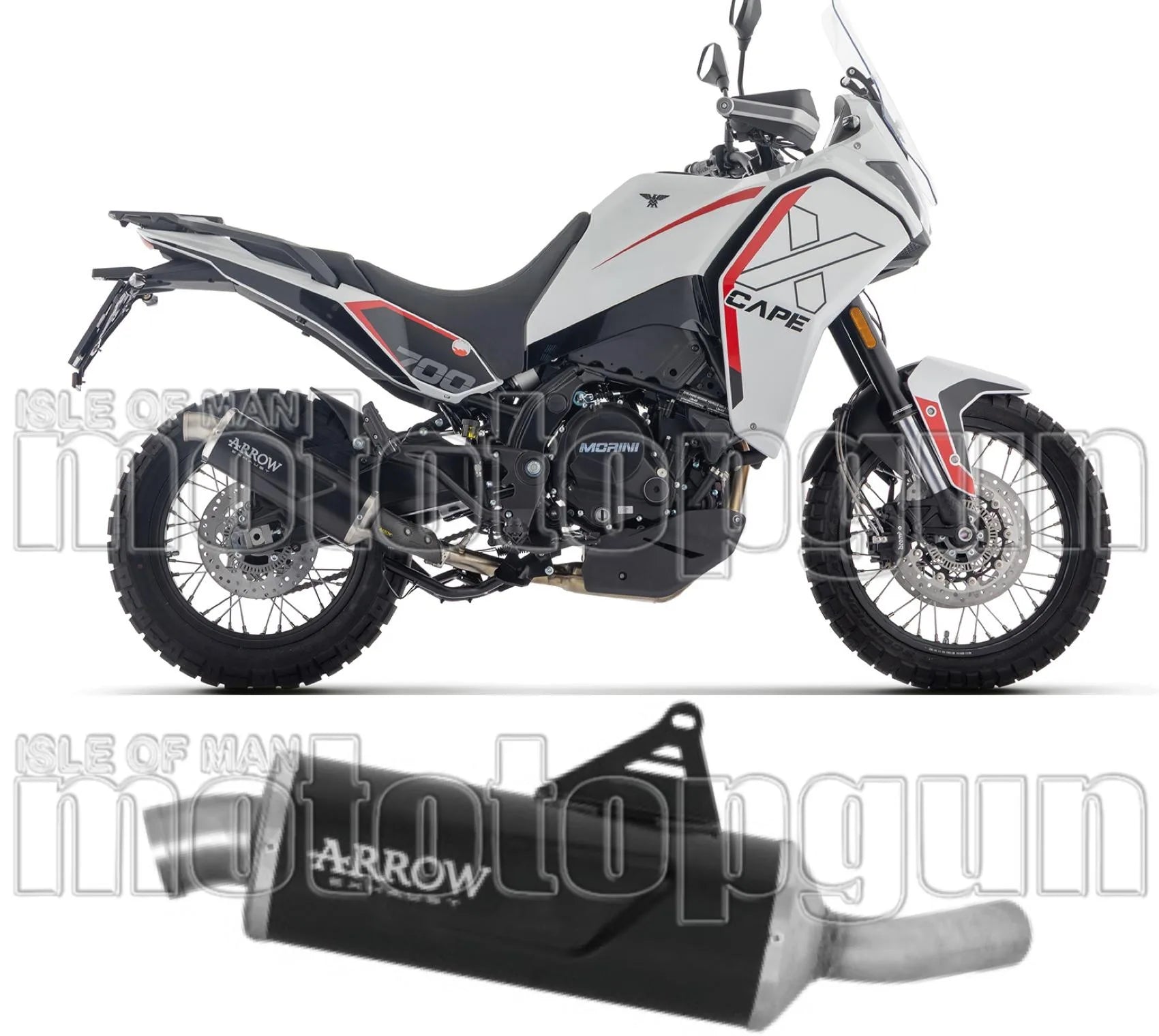 Système D'Échappement Homologué Au Niveau Sonore Indy-Race Evo Aluminium Embout Acier - Arrow Special Parts Compatible Avec Moto Morini X-Cape 700 (2025-2026)