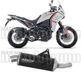 Système D'Échappement Homologué Au Niveau Sonore Indy-Race Evo Aluminium Embout Acier - Arrow Special Parts Compatible Avec Moto Morini X-Cape 700 (2025-2026)