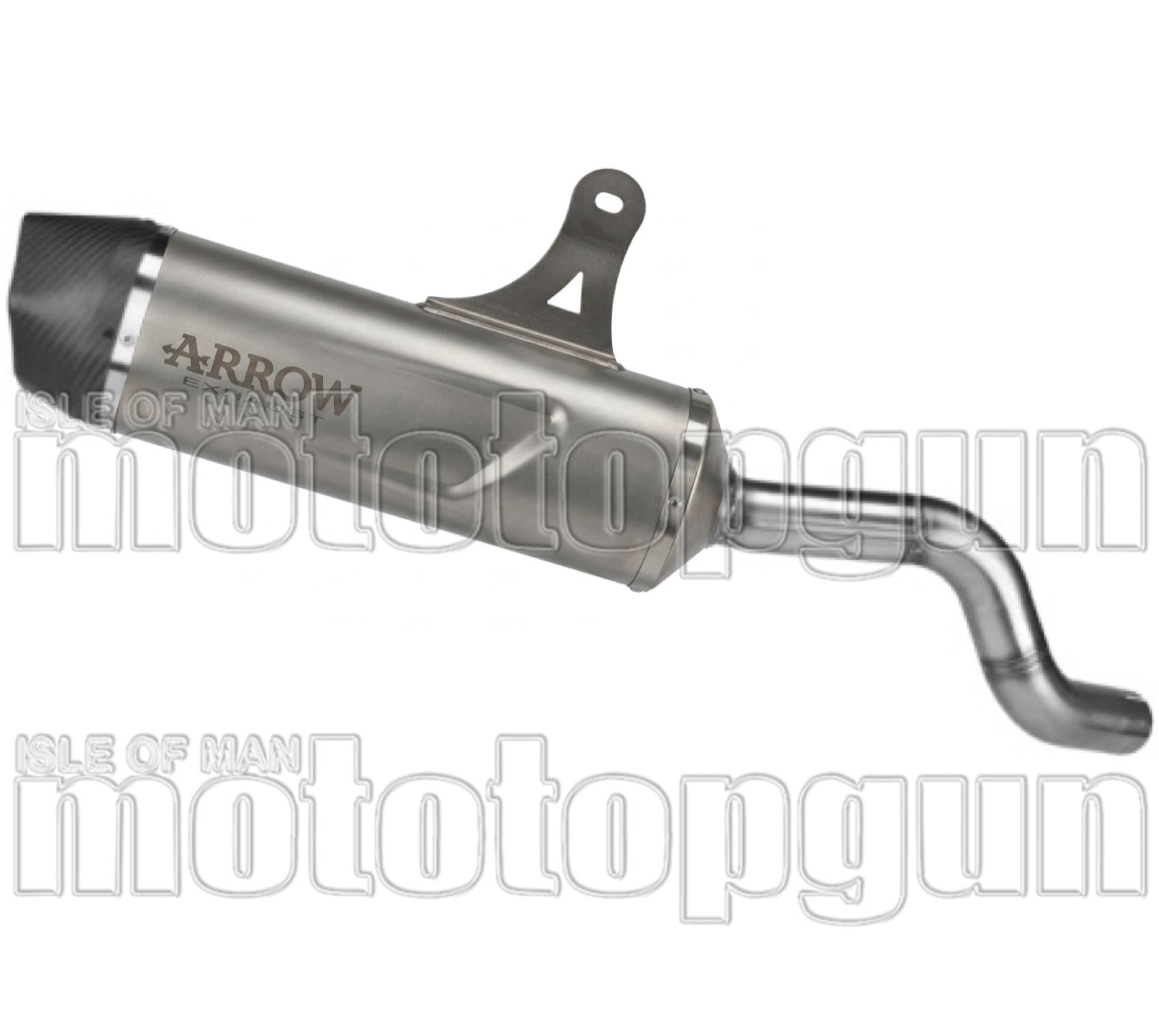 Exhaust Tip With Noise Certification Indy-Race Evo Titanium Carby End Cap - Arrow Special Parts Compatible With Cfmoto 700 Mt Adventure (2025-2026)