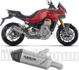 Système D'Échappement Homologué Au Niveau Sonore Indy Race Evo Titanium Embout Carby - Arrow Special Parts Compatible Avec Moto Guzzi V 100 Mandello E5+ (2025-2026)