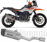 Système D'Échappement Homologué Au Niveau Sonore Indy-Race Evo Titanium Embout Carby - Arrow Special Parts Compatible Avec Ktm 390 Adventure X (2025-2026)