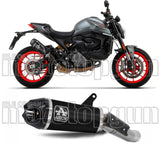 Système D'Échappement Homologué Au Niveau Sonore Indy-Race Aluminium Noir Titanium - Arrow Special Parts Compatible Avec Ducati Monster 937 + (2021-2024)