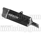 Système D'Échappement Homologué Au Niveau Sonore Indy-Race Evo Aluminium Noir Carbon - Arrow Special Parts Compatible Avec Kawasaki Z 500 (2024-2026)