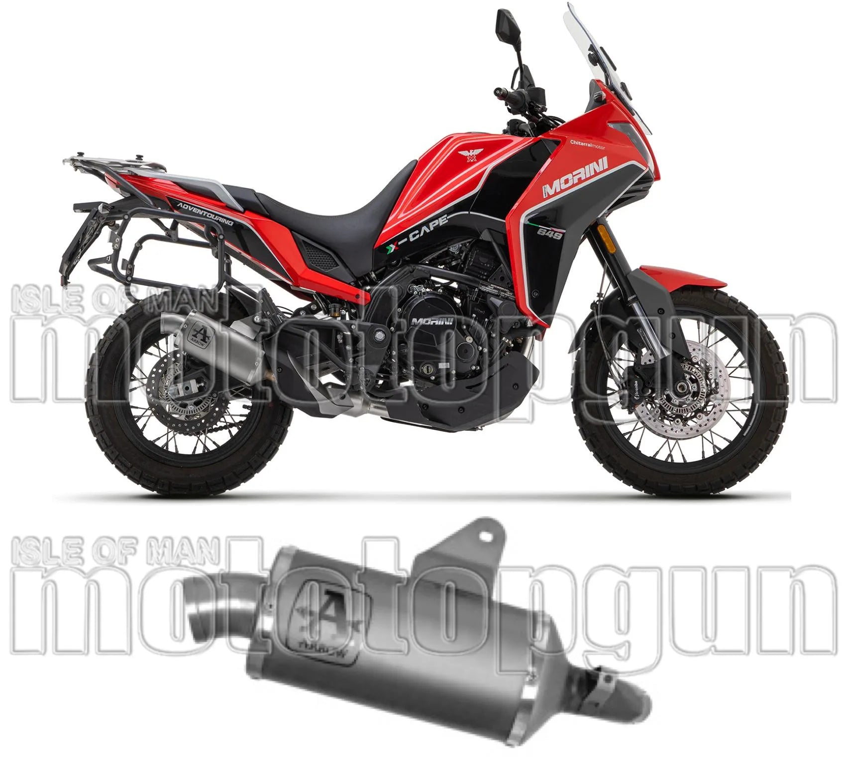 Système D'Échappement Non Catalysé Et Homologué Au Niveau Sonore Indy-Race Aluminium Acier - Arrow Special Parts Compatible Avec Moto Morini X-Cape 650 (2022-2025)