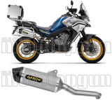 Système D'Échappement Homologué Au Niveau Sonore Race-Tech Titanium Carbon - Arrow Special Parts Compatible Avec Cfmoto 800 Mt Sport (2022-2023)