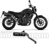 Système D'Échappement Homologué Au Niveau Sonore Rebel Aluminium Noir Aluminium Noir - Arrow Special Parts Compatible Avec Honda Cl 500 (2023-2024)