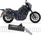 Système D'Échappement Homologué Au Niveau Sonore Rebel Nichrom Noir Embout Acier - Arrow Special Parts Compatible Avec Honda Cmx 1100 Rebel T (2025-2026)