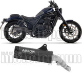 Système D'Échappement Homologué Au Niveau Sonore Rebel Nichrom Noir Embout Acier - Arrow Special Parts Compatible Avec Honda Cmx 1100 Rebel (2025-2026)