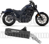 Système D'Échappement Homologué Au Niveau Sonore Rebel Nichrom Noir Embout Carby - Arrow Special Parts Compatible Avec Honda Cmx 1100 Rebel (2025-2026)