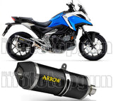 Système D'Échappement Homologué Au Niveau Sonore Race-Tech Aluminium Noir Carbon - Arrow Special Parts Compatible Avec Honda Nc 750 X (2021-2022)