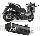 Système D'Échappement Non Catalysé Et Homologué Au Niveau Sonore Urban Aluminium Noir Acier Noir - Arrow Special Parts Compatible Avec Honda Forza 350 (2021-2024)