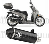 Système D'Échappement Non Catalysé Et Homologué Au Niveau Sonore Urban Aluminium Noir Acier Noir - Arrow Special Parts Compatible Avec Honda Sh 350 (2021-2023)