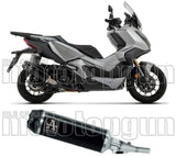 Système D'Échappement Catalytique Avec Homologation Acoustique Indy-Race Aluminium Noir Carbon - Arrow Special Parts Compatible Avec Honda Adv 350 (2022-2024)