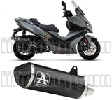 Système D'Échappement Catalytique Avec Homologation Acoustique Urban Aluminium Noir Aluminium Noir - Arrow Special Parts Compatible Avec Kymco Xciting 400 I S (2021-2024)