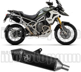 Système D'Échappement Homologué Au Niveau Sonore Veloce Aluminium Noir Carbon - Arrow Special Parts Compatible Avec Triumph Tiger 1200 (2022-2024)
