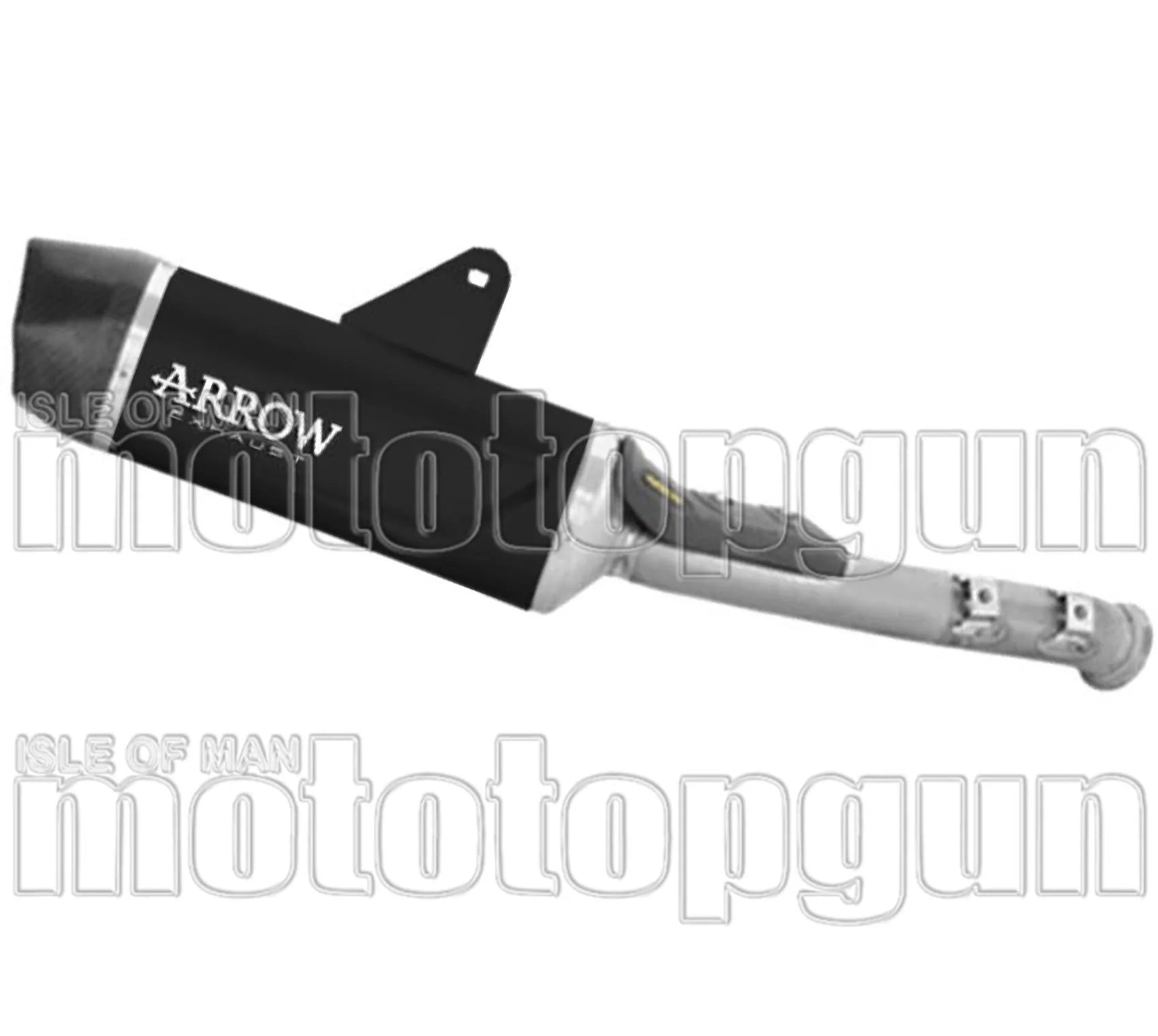 Système D'Échappement Homologué Au Niveau Sonore Indy-Race Evo Aluminium Noir Embout Carby - Arrow Special Parts Compatible Avec Cfmoto 800 Mt-X (2025-2026)