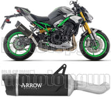 Système D'Échappement Homologué Au Niveau Sonore Indy-Race Evo Aluminium Noir Embout Carby - Arrow Special Parts Compatible Avec Kawasaki Z 900 (2025-2026)