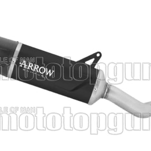 Système D'Échappement Homologué Au Niveau Sonore Indy-Race Evo Aluminium Noir Embout Carby - Arrow Special Parts Compatible Avec Qj Motor Srk 800 Rr (2024-2025)