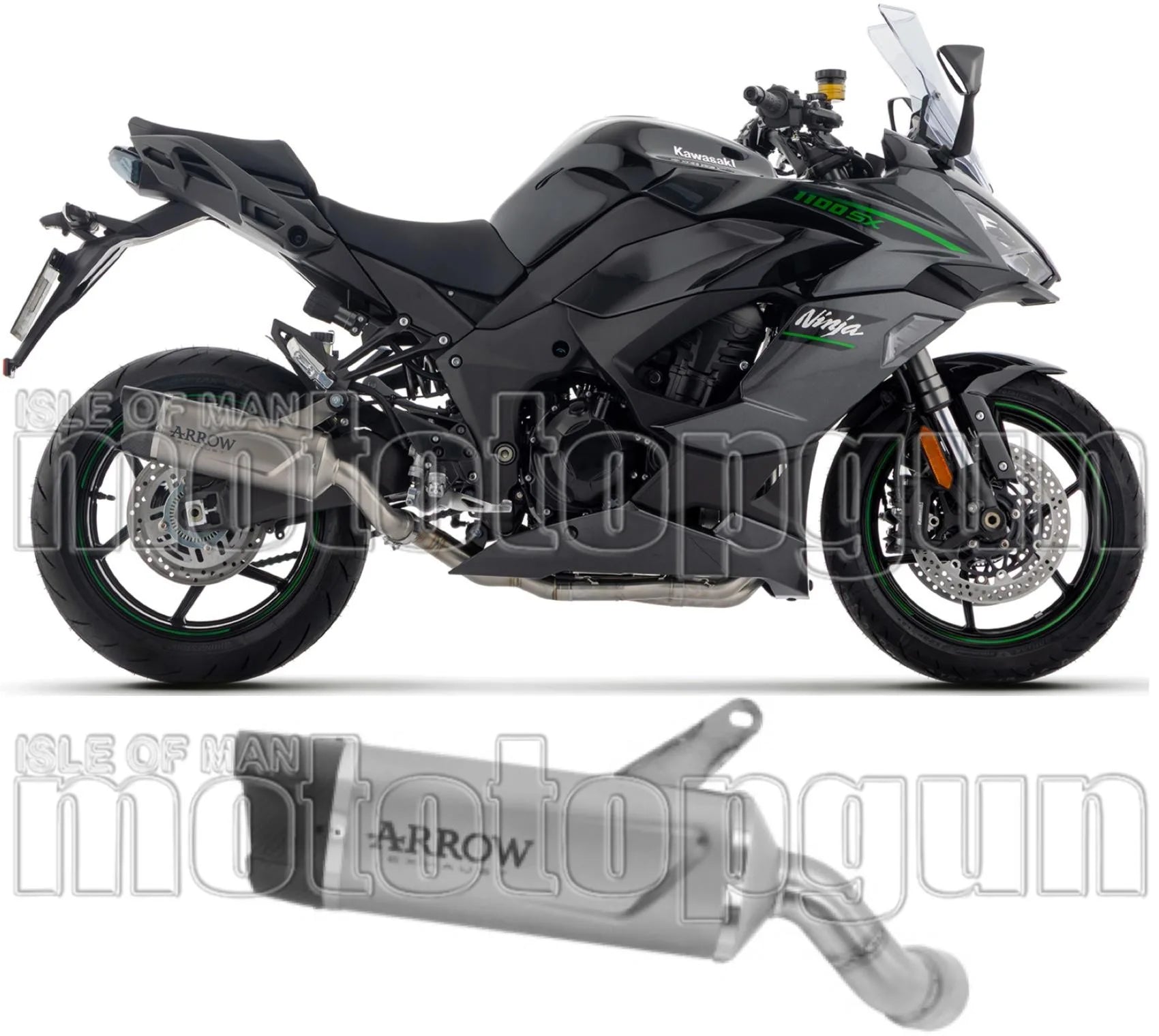 Système D'Échappement Homologué Au Niveau Sonore Indy-Race Evo Titanium Embout Carby - Arrow Special Parts Compatible Avec Kawasaki Ninja 1100 Sx (2025-2026)