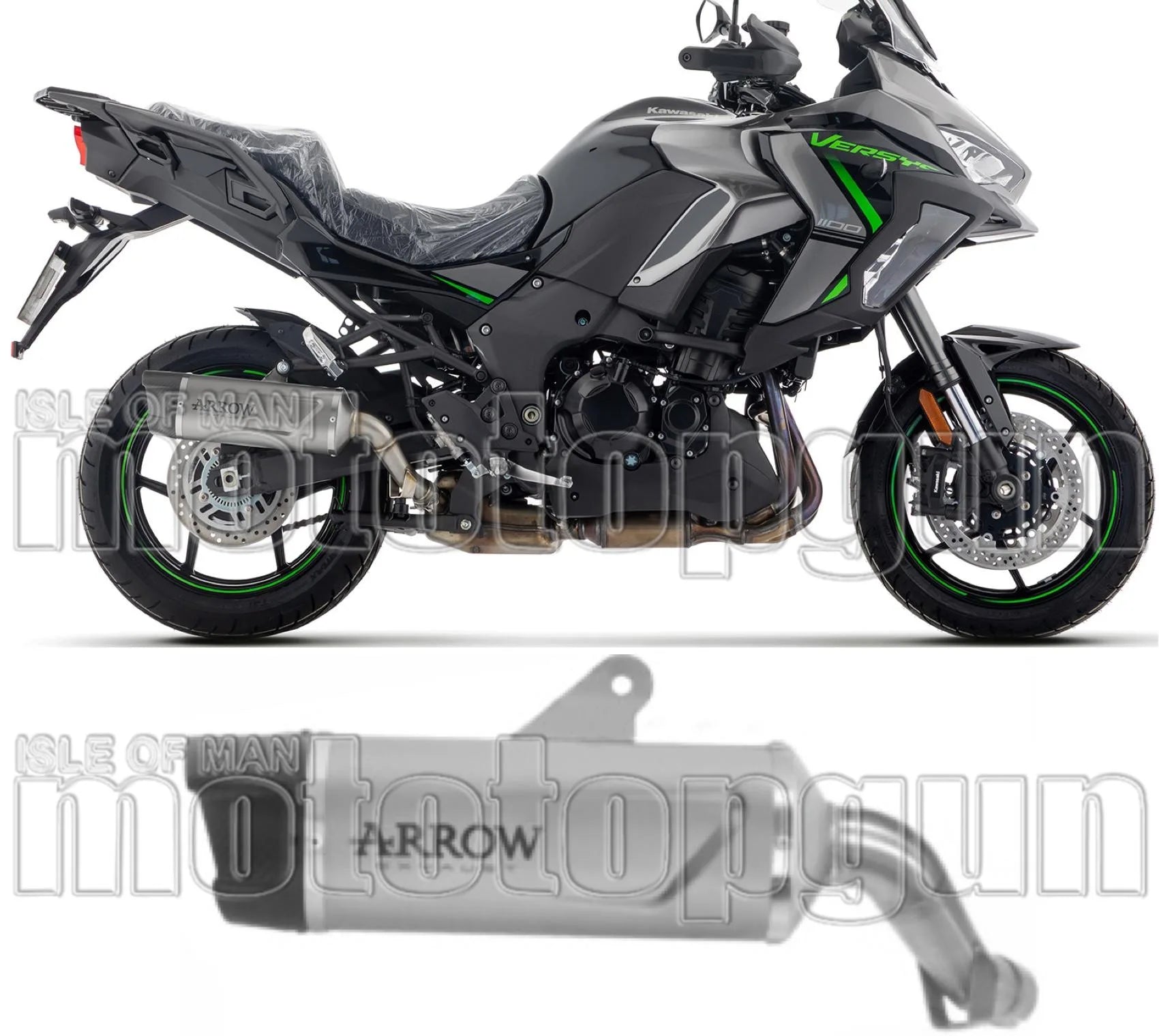 Système D'Échappement Homologué Au Niveau Sonore Indy-Race Evo Titanium Embout Carby - Arrow Special Parts Compatible Avec Kawasaki Versys 1100 (2025-2026)