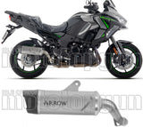 Système D'Échappement Homologué Au Niveau Sonore Indy-Race Evo Titanium Embout Carby - Arrow Special Parts Compatible Avec Kawasaki Versys 1100 (2025-2026)