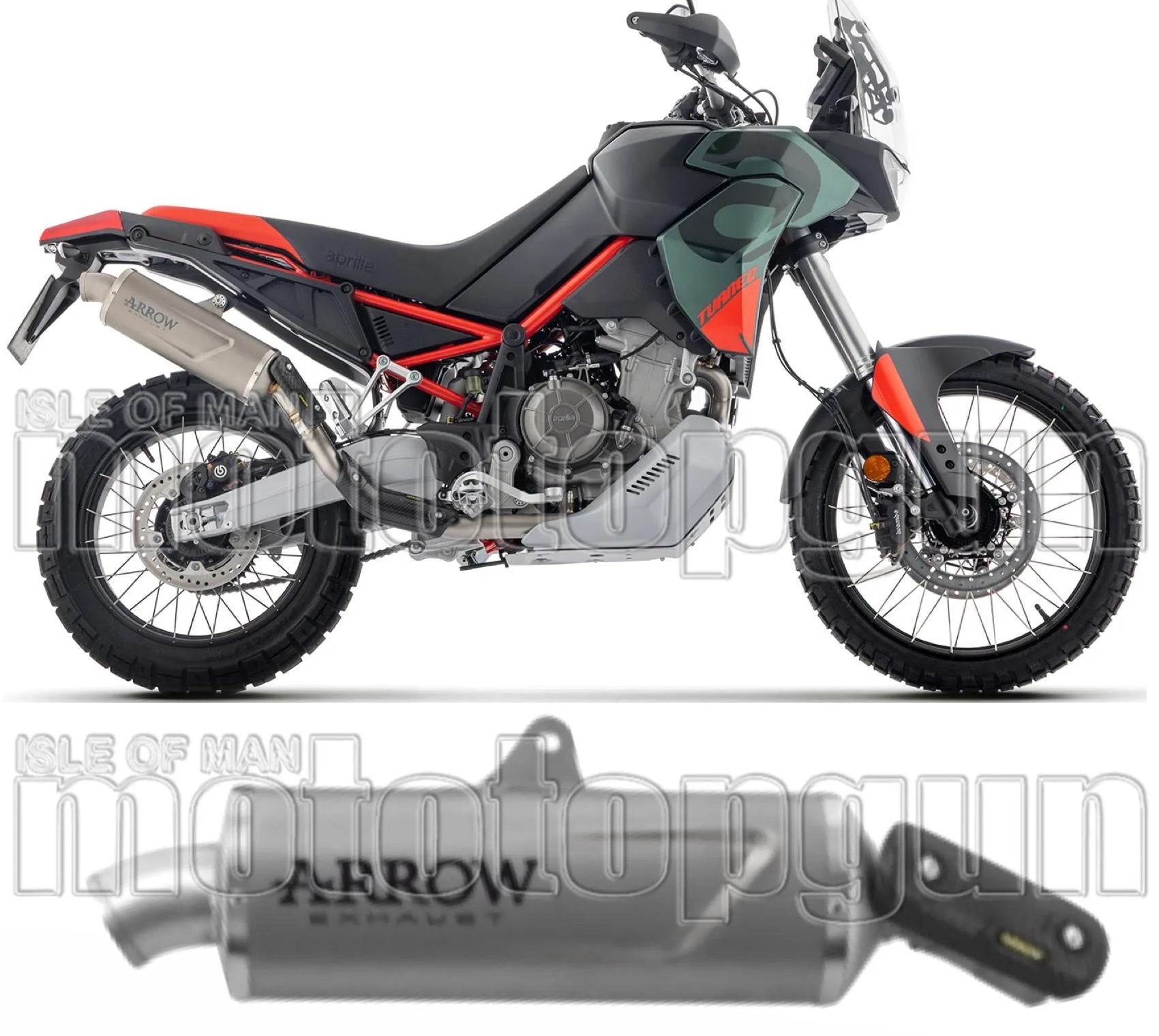 Système D'Échappement Homologué Au Niveau Sonore Indy-Race Evo Titanium Embout Carby - Arrow Special Parts Compatible Avec Aprilia Tuareg 660 (2025-2026)