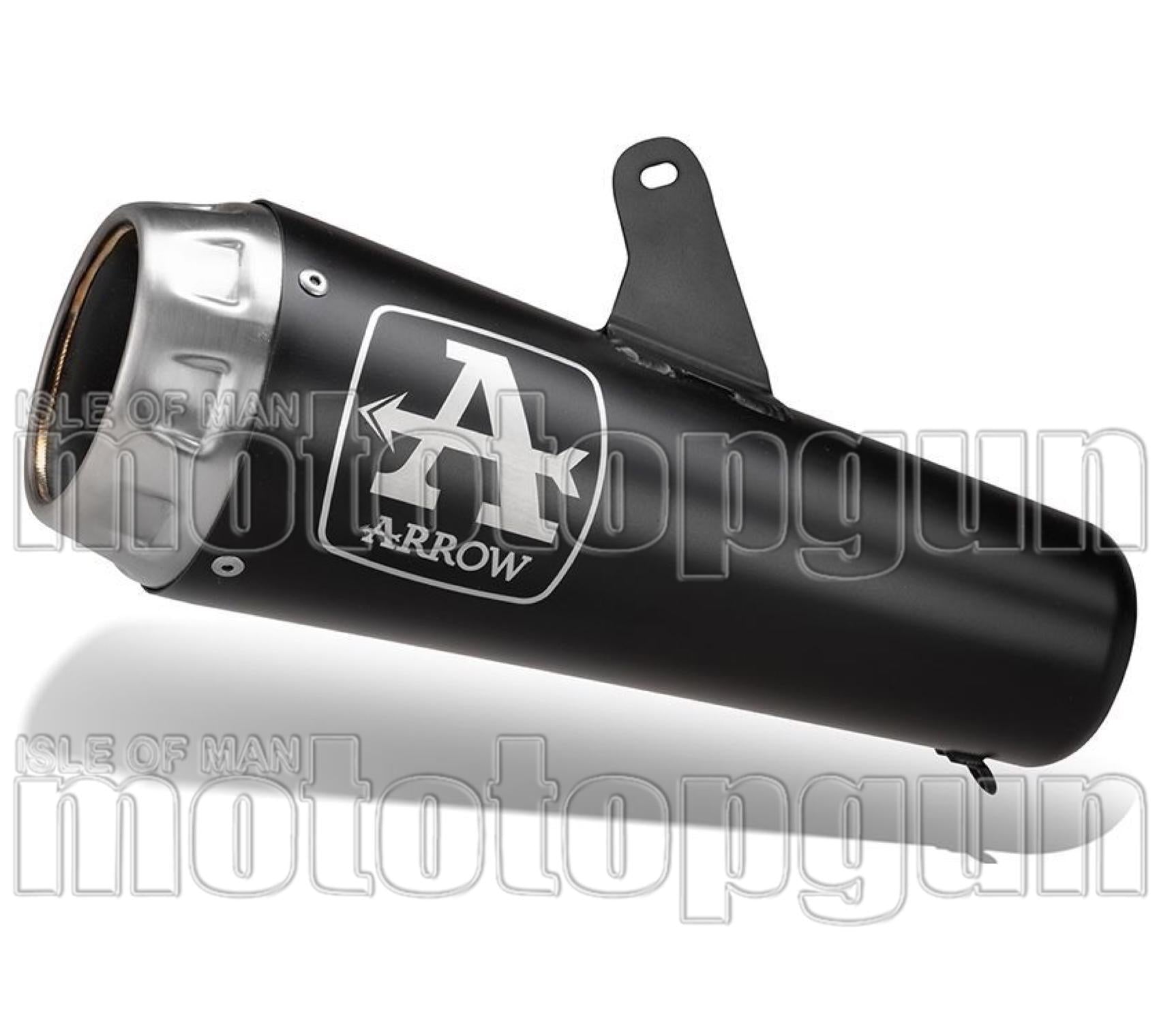 Exhaust Tip With Noise Certification Pro-Race Black Nichrom - Arrow Special Parts Compatible With Cfmoto 800 Nk (2023-2025)