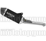Système D'Échappement Homologué Au Niveau Sonore Race-Tech Aluminium Noir Embout Carby - Arrow Special Parts Compatible Avec Cfmoto 800 Mt (2025-2026)
