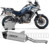 Système D'Échappement Homologué Au Niveau Sonore Race-Tech Titanium Embout Carby - Arrow Special Parts Compatible Avec Cfmoto 800 Mt (2025-2026)