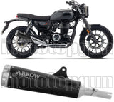 Système D'Échappement Homologué Au Niveau Sonore Rebel Acier Noir Embout Aluminium - Arrow Special Parts Compatible Avec Honda Gb 350 S E5+ (2025-2026)