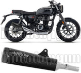 Système D'Échappement Homologué Au Niveau Sonore Rebel Acier Noir Embout Aluminium Noir - Arrow Special Parts Compatible Avec Honda Gb 350 S E5+ (2025-2026)