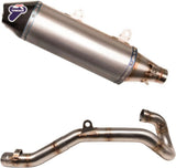 Système D'Échappement Complet Non Catalysé Et Sans Homologation Acoustique Oval Titanium Carbon Cap - Termignoni Compatible Avec Husqvarna Fe 450 (2018-2019)