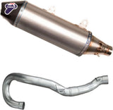 Système D'Échappement Complet Non Catalysé Et Sans Homologation Acoustique Oval Titanium Carbon Cap - Termignoni Compatible Avec Husqvarna Fe 350 (2018-2019)
