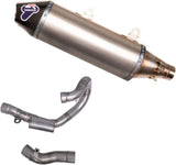 Système D'Échappement Complet Non Catalysé Et Sans Homologation Acoustique Oval Titanium Carbon Cap - Termignoni Compatible Avec Husqvarna Fe 250 (2018-2019)