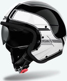 Casque Urban Pour Moto Airoh J 110 - J1R39 Composite Carbon Blanc Gloss Raster Taille L