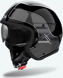 Casque Urban Pour Moto Airoh J 110 - J1R99 Composite Carbon Gris Foncé Gloss Raster Taille Xxl