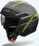 Casque Urban Pour Moto Airoh J 110 - J1S31 Composite Carbon Jaune Mat Slim Taille Xl